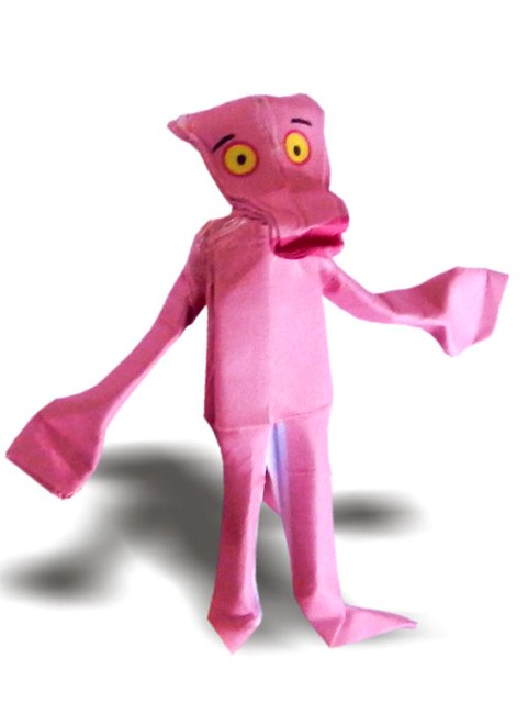 Origami Pink Panther