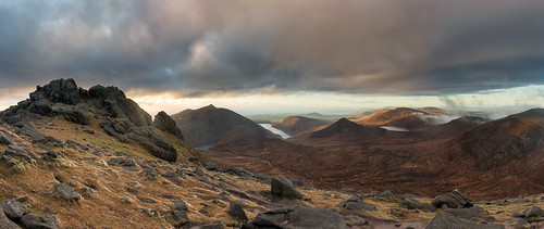 color loughshannagh goldenlight nature mist tor hdr summit hill colour golden mournes countydown isolated yellow stone rock silentvalleyreservoir sunrise rugged ireland mountains bencromreservoir doan rockshape slievebearnagh panorama dawn cloud landscapes landscape northernireland winter amber bencrom narnia mountain new year