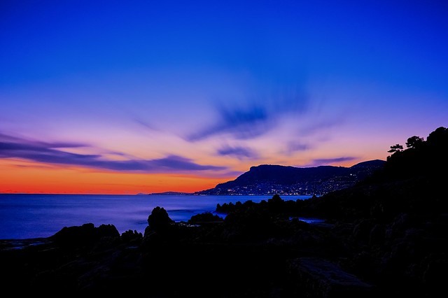Roquebrune cap Martin sunset