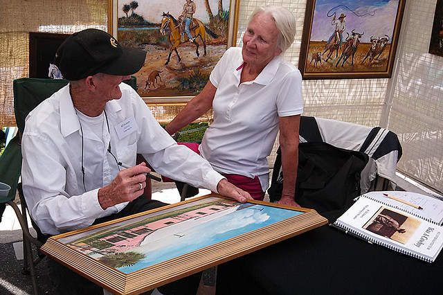Bill Roberts Re-signs a Painting Bought Years Ago For the Fan/Buyer