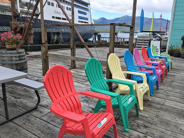 Ketchikan AK ~ colorful Adirondack chairs