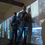 Beijing Installation - The Spectator is a participant. Projections, shades and reflections.  Drug Art Museum 2012
