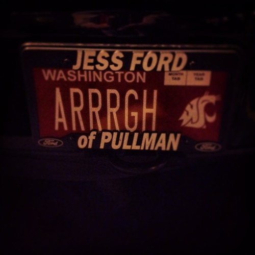 We love finding Crimson Plates around #Pullman & Washington. Go Cougs! #WSU #GoCougs