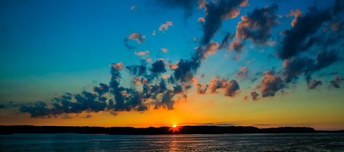 sunset wisconsin clouds river unitedstates mississippiriver lynxville