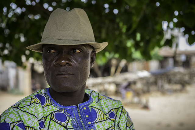portrait of a fetisher in the market of fetishes in lome
