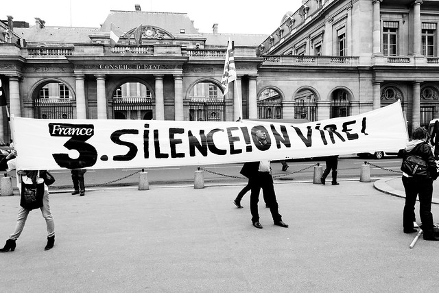 France Television protest - 07Nov13, Paris (France) - 01