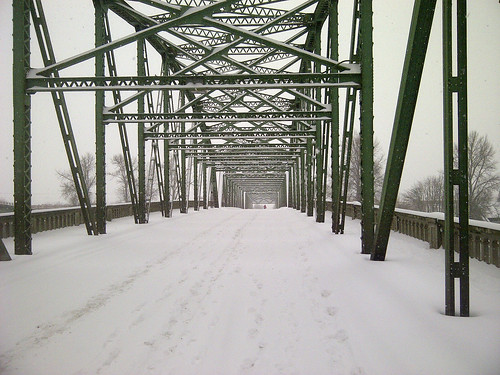bridge winter snow oregon dot albany oregondot