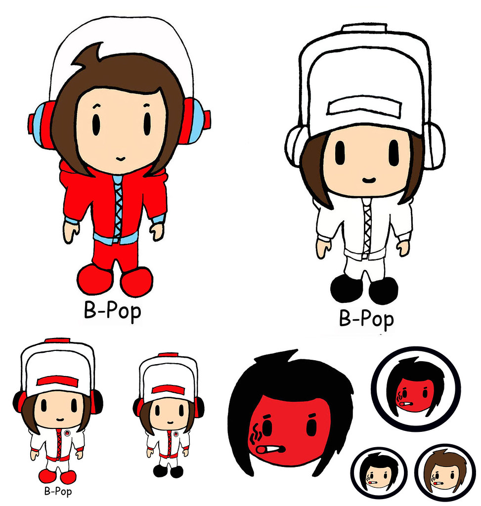 B-Pop Poster Mix Cartoon Girl Bad Girl Mix Logo Hip Hop SP… | Flickr