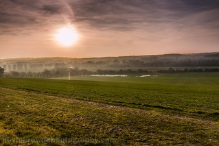 Hazy evening in the Test Valley, Hampshire
