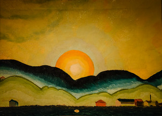 Arthur Dove - Sunrise - Northport Harbor, 1929 at Princeton Art Museum Princeton NJ