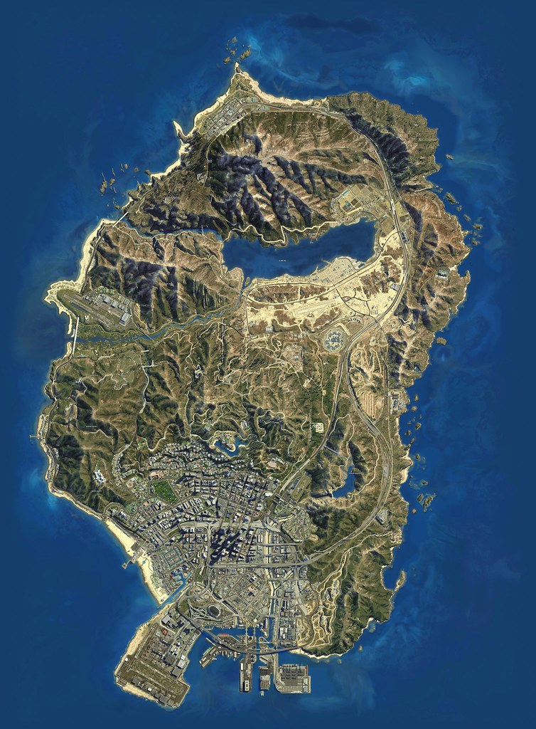 Leaked GTA 5 Map Shows Off the Huge Size of Los Santos