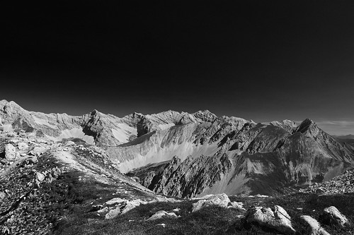 innsbruck mountain landscape monochrome blackwhite bw stone d7100 wideangle panorama nordkette austria