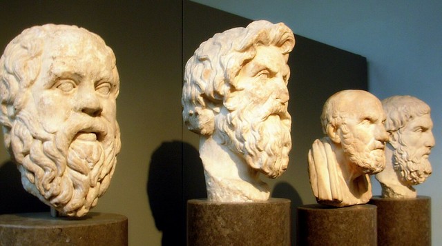 Greek philosophers' heads at the British Museum