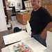 Tom Goglio showing us how it's done! 12 plates and stones.  Serious printmaking!