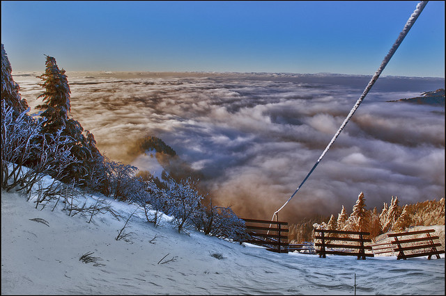 Swiss winter paradise, Paradis hivérnale suisse ,  Les Rochers de Nays . Canton of Vaud. No. 6422.