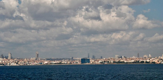 Turkey, Istanbul - skyline of the Asian part  of the city