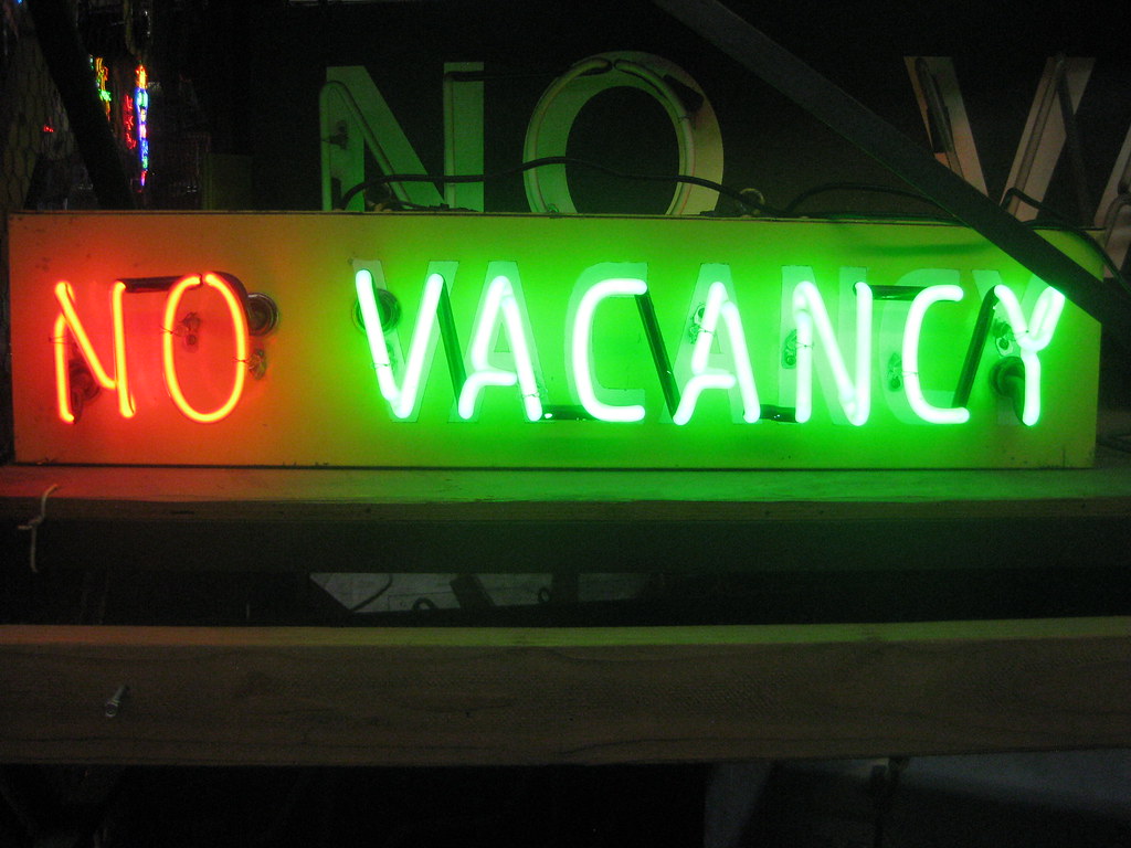 Early 1970's Vintage NO VACANCY (hanging) neon sign - 1,50… | Flickr