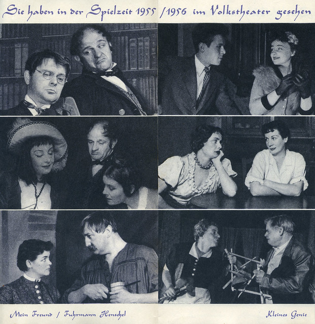 Programmheft des Volkstheater Wien 1956/57 Fotos 1