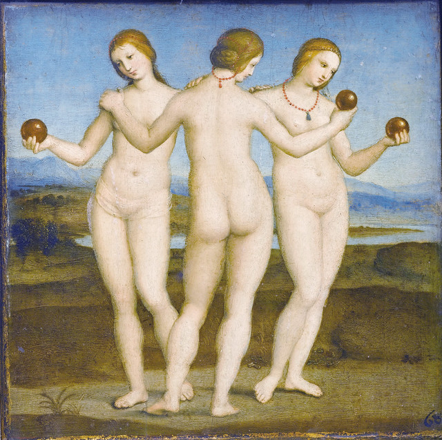 Raphael 1503-08 Les Trois Grâces - Chantilly Musée Condé