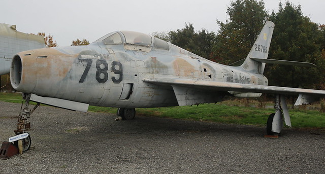 REPUBLIC F-84F THUNDERSTREACK BEGIAN AIR FORCE N°789 AU MUSEE AEROSCOPIA A BLAGNAC