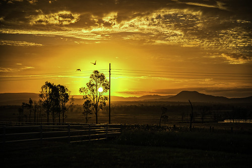 sunset sky sun night clouds landscape farm australia queensland farmscape pwpartlycloudy peakcrossingcountry