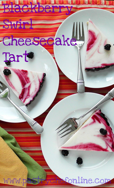 Blackberry Swirl Cheesecake Tart