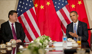 US President Barack Obama during a bilateral meeting with Chinese President Xi Jinping | by U.S. Embassy The Hague