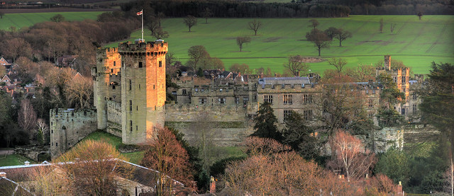 Warwick Castle view from Cathedral
