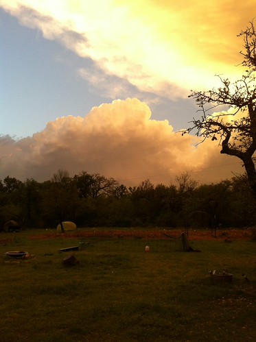 IMG_0561 by TSPWorkshops, Sky after the first storm.workshop april 2014 foodforest thesurvivalpodcast