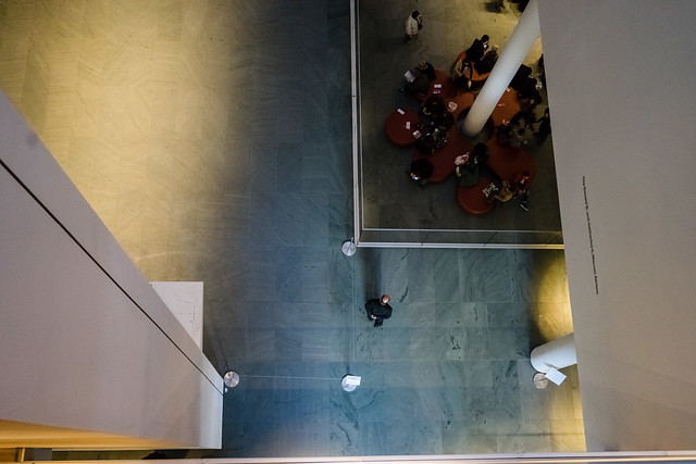 MoMA usher, from above