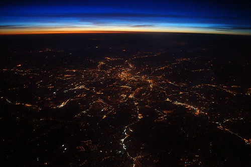 city night pittsburgh aerial