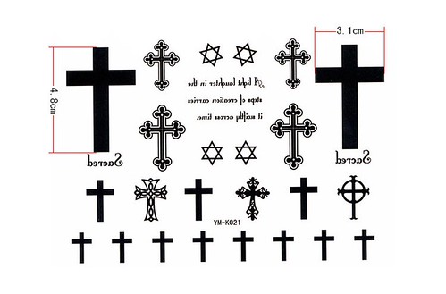 Cross Temporary Tattoo | by underwolf1