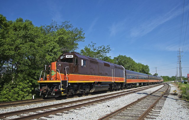 Iowa Pacific test train, Dyer, IN