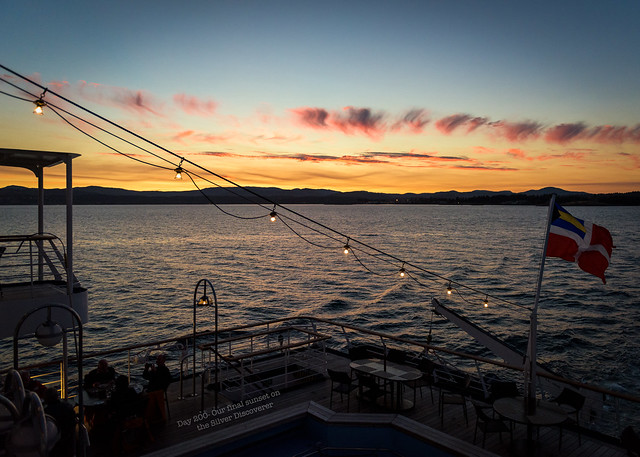 Day 200- Our final sunset on the Silver Discoverer