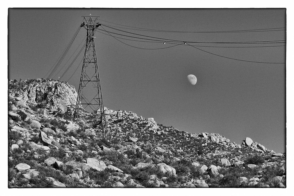 Tram and Moon - Albuquerque, NM