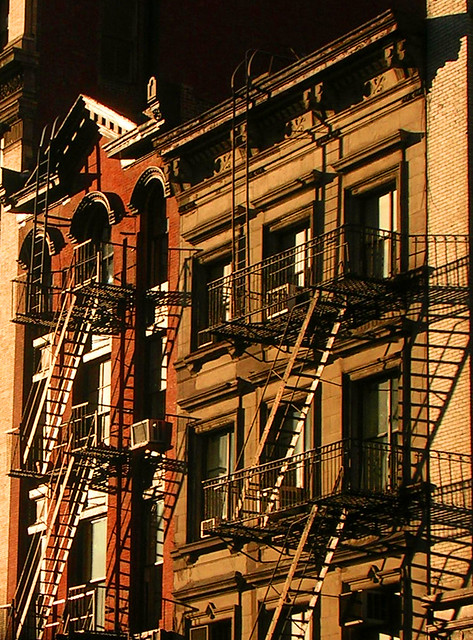 NYC fire escape Building architecture