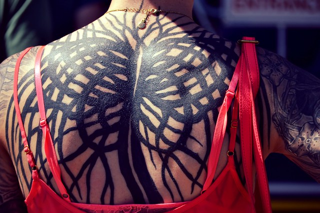 Woman's Tattooed Back