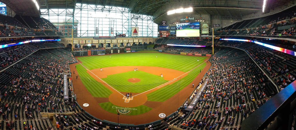 Game getting underway at Minute Maid Park, Houston TX