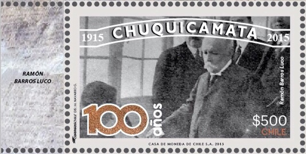 Sello Postal 100 años Chuquicamata