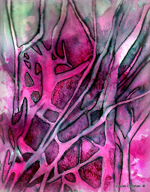 ''BRANCHES'' ABSTRACT IN ACRYLIC INK