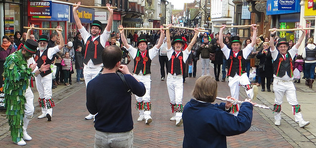 morris dancers in Canterbury