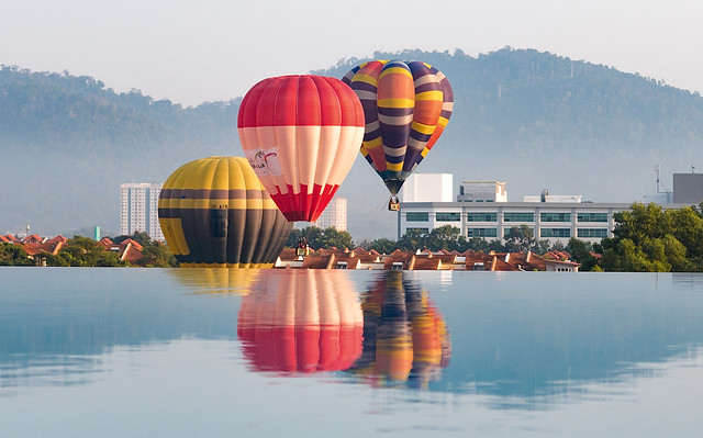 Balloons Over The Infinity Pool