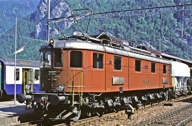 Some random railway pictures: Bern - Lötschberg - Simplon 208 Type Ae6/8 (built 1939) at Interlaken West