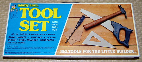 Vintage Toy Handy Andy Tool Set By Skil-Craft, No. 120, For Boys And Girls Age 5 And Up, Big Tools For The Little Builder, Copyright 1977 | by France1978