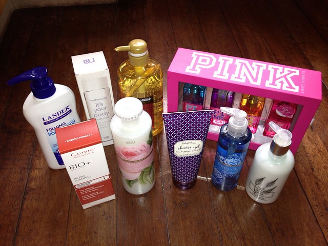 Received various toiletries & scents from Marks & Spencer, Victoria Secret, H&M, Lander, Bath and Body Works, Mothercare and Cutrin for my birthday from family and friends!