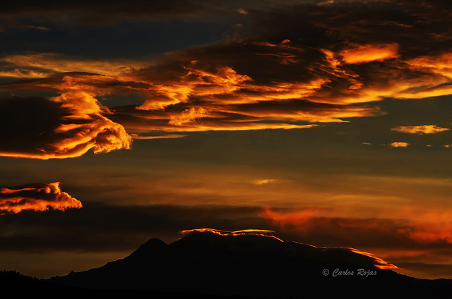 Clouds over sleeping lady (Iztaccihuatl Volcano)
