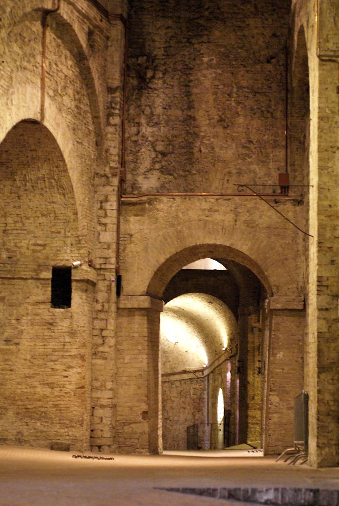 Perugia, Rocca Paolina, im 16. Jh. zerstörte Bauen der Baglioni (buildings of the Baglioni destroyed in the 16th century)