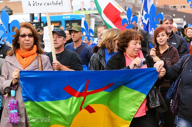 Manifestation POUR la charte québécoise