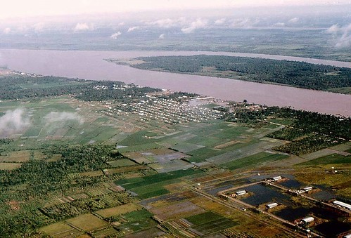 aerialview vietnam 1972 mytho mekongriver tiềngiang dinhtuong