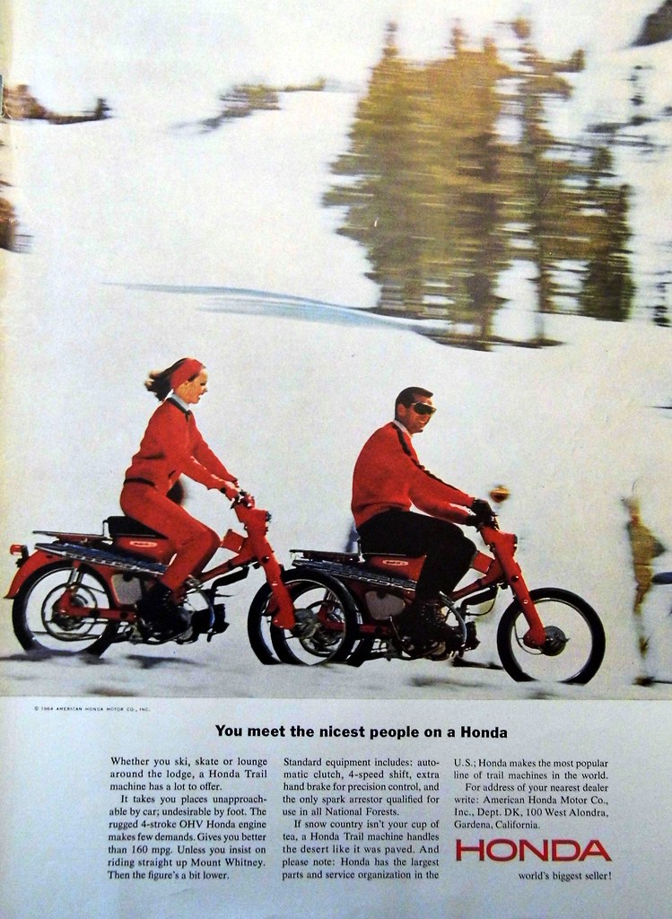 Vintage Motorcycle Advertising: 1964 Honda Trail Machine Ad, 